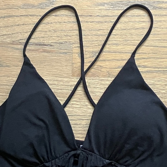 Upstyle Black Ruffled Mini Dress S - Picture 4 of 8